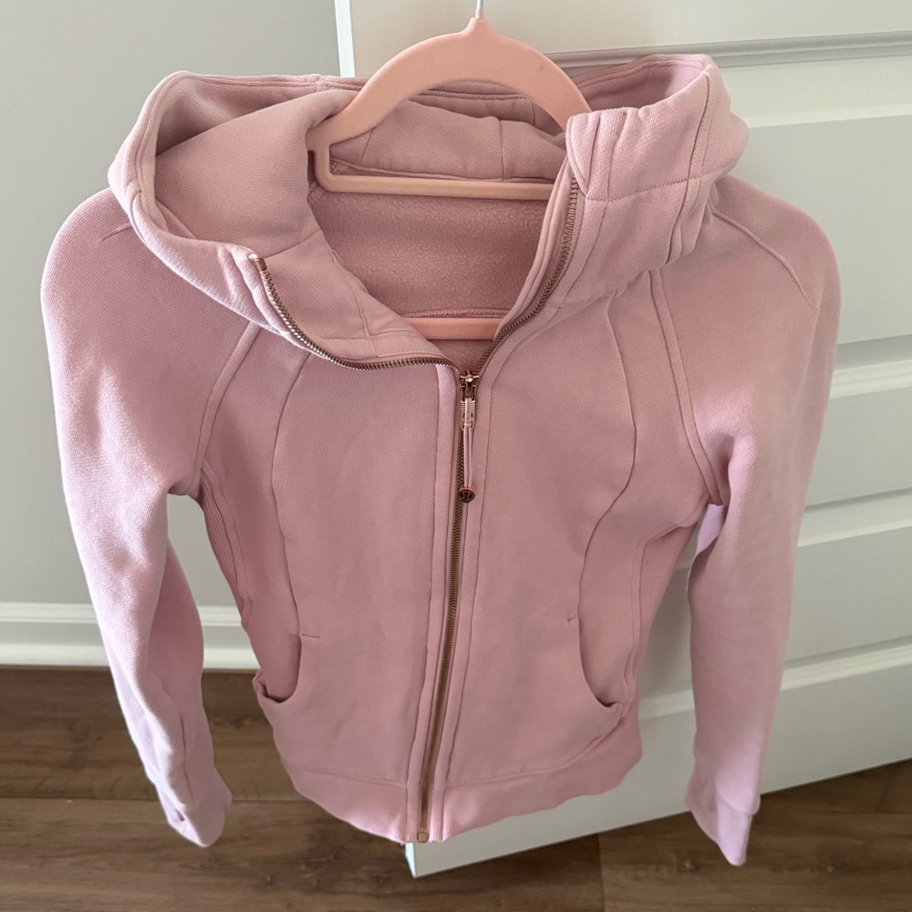 Lululemon Athletica Light Pink Full-Zip Scuba Hoodie